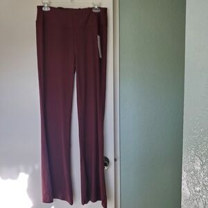 Zoe + Phoebe Stretchy Pants Size Large Unique Waistband Rum Color New With Tags